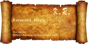 Kenesei Róza névjegykártya
