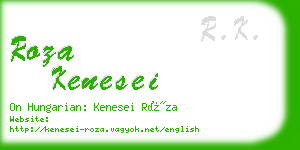 roza kenesei business card